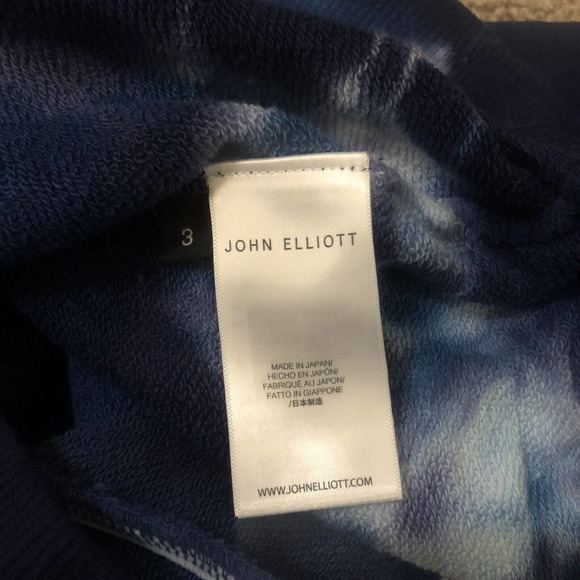 John Elliott LA Reflection Tie Dye Luxury Sweatpants Blue Pacific Mens Large L - Picture 9 of 11